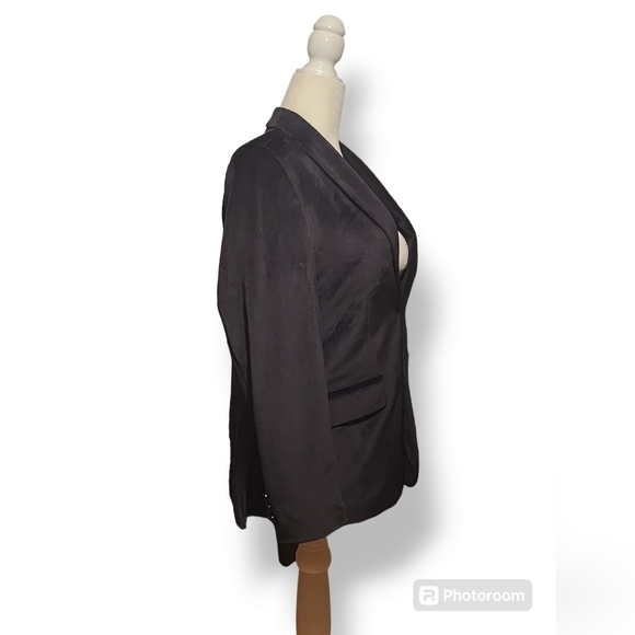 Michael Strahan Velvet Blazer Black Tailored Fit - Picture 3 of 8